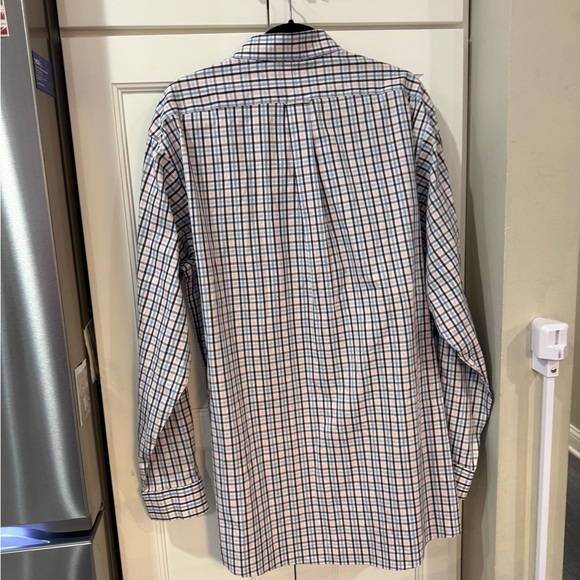 Gold Label Roundtree & Yorke Multicolor Plaid Casual Shirt 17-1/2 36/37 - Picture 4 of 6